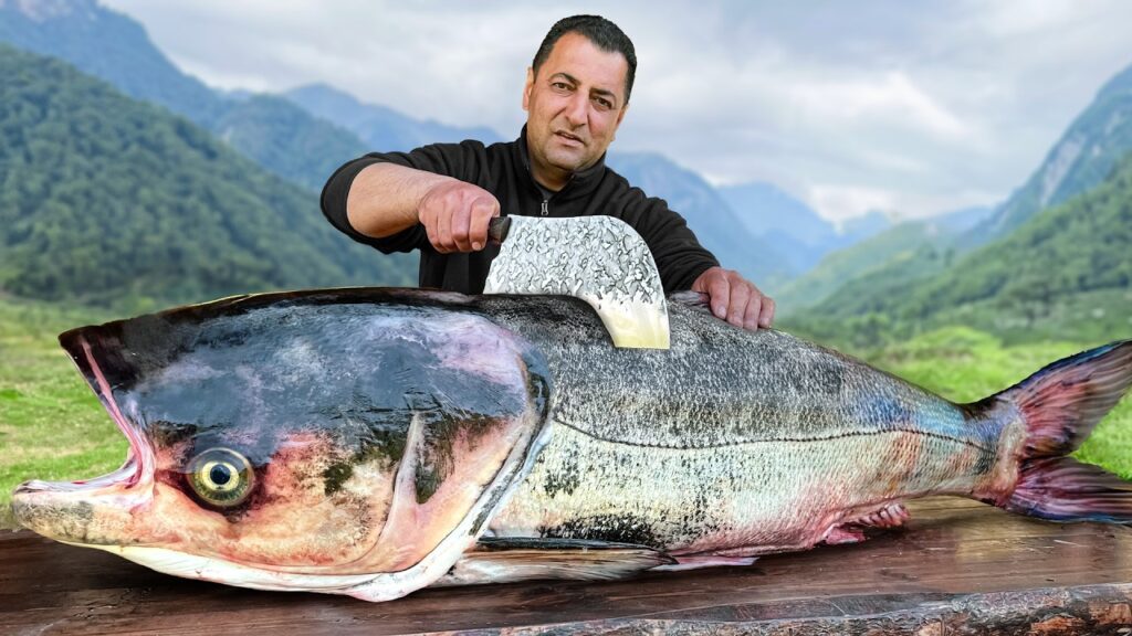 Monster Fish” and “Catch & Cook” emphasize the key action and draw interest.